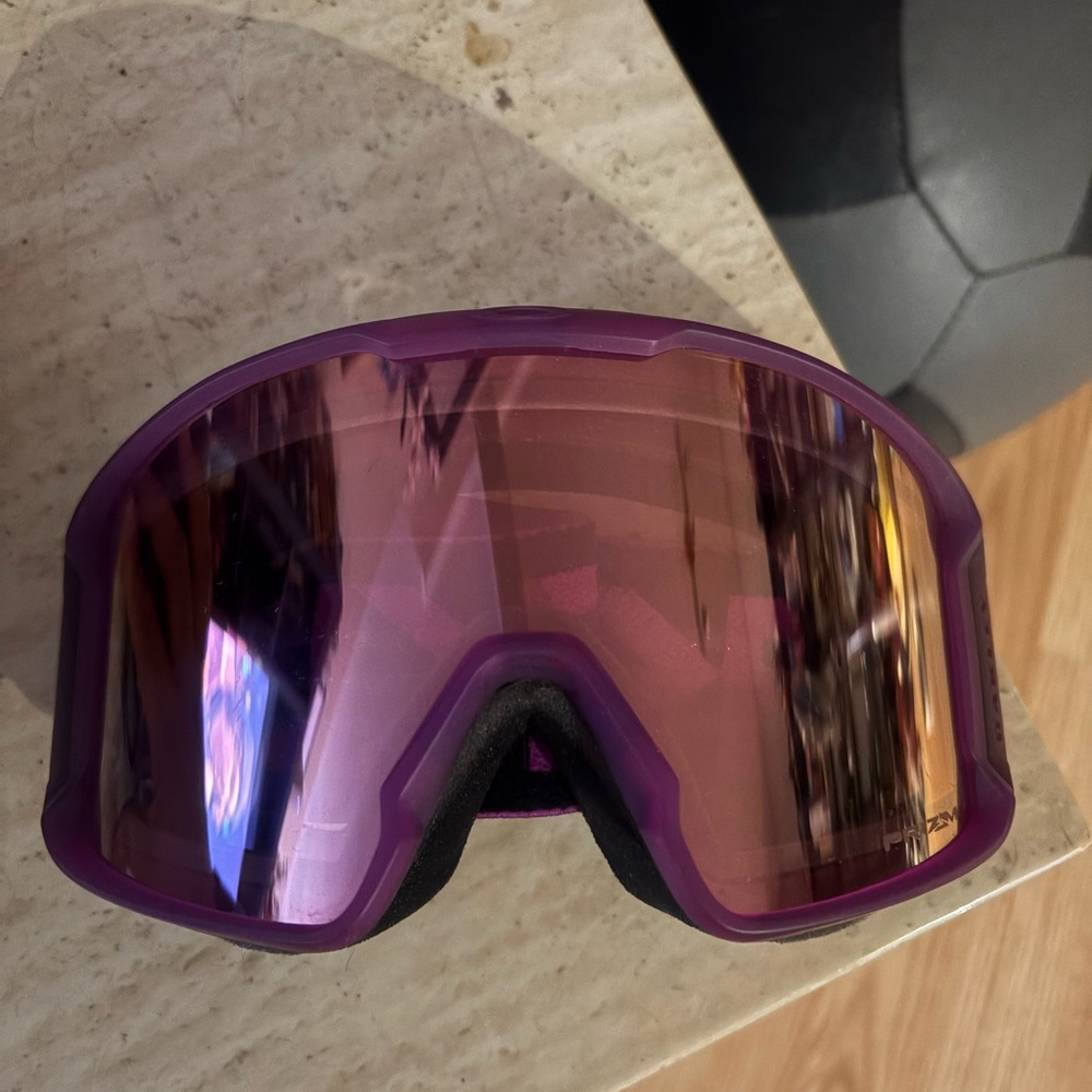 Ski Goggles Oakley Pink iridium Line miner Large